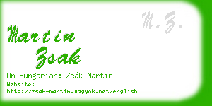 martin zsak business card