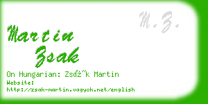 martin zsak business card